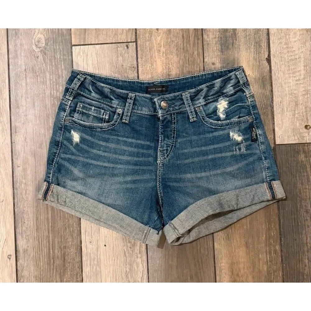 Y2k Silver Jeans Boyfriend Jean Shorts Size Size 29